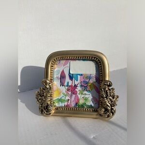 Nicole Miller Golden Picture Frame Fits 4’’ x 4’’ Photo